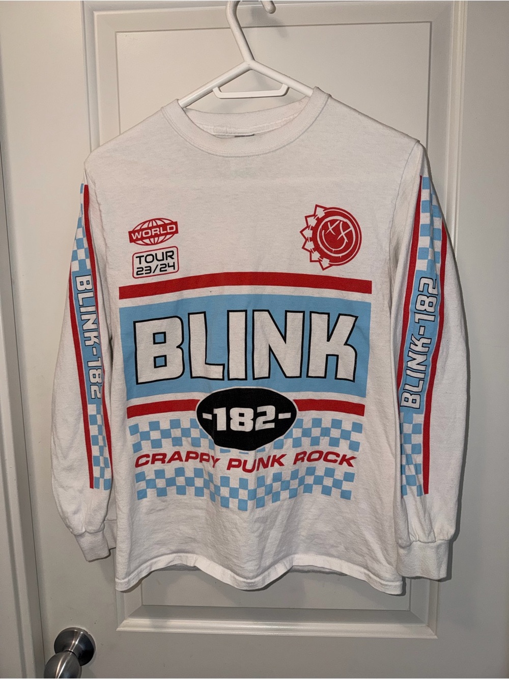 Blink-182 White Long Sleeve Graphic Tee - 'Crappy Punk Rock' size small